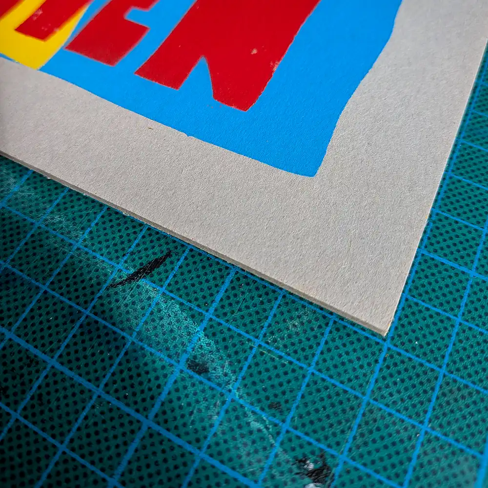 Detail view of texture and colour on ‘Not Alien’ print